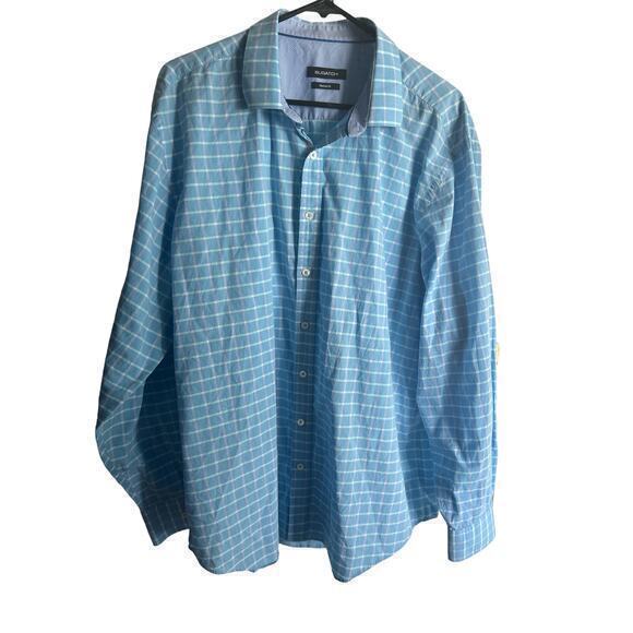 Bugatchi Shaped Fit Merns size xl blue longsleeve‎ Button up Preowned - Picture 1 of 6